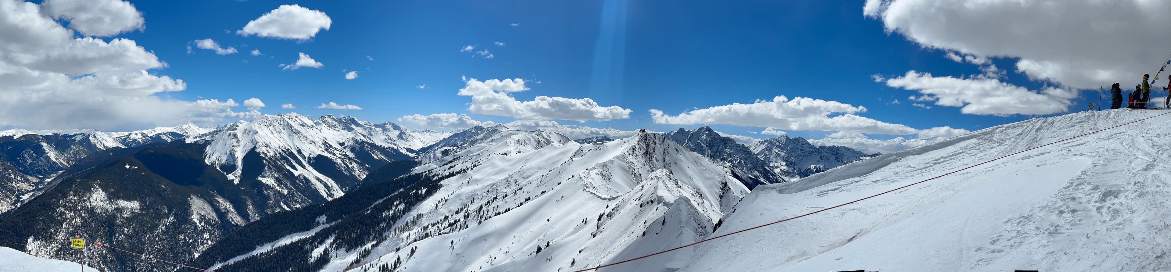 Panorama at the top of Aspen Highlands